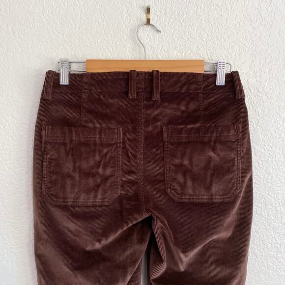 Banana Republic Corduroy Jogger Pants Brown Zip Ankle Soft Cord Fabric Size 6 - Picture 4 of 6